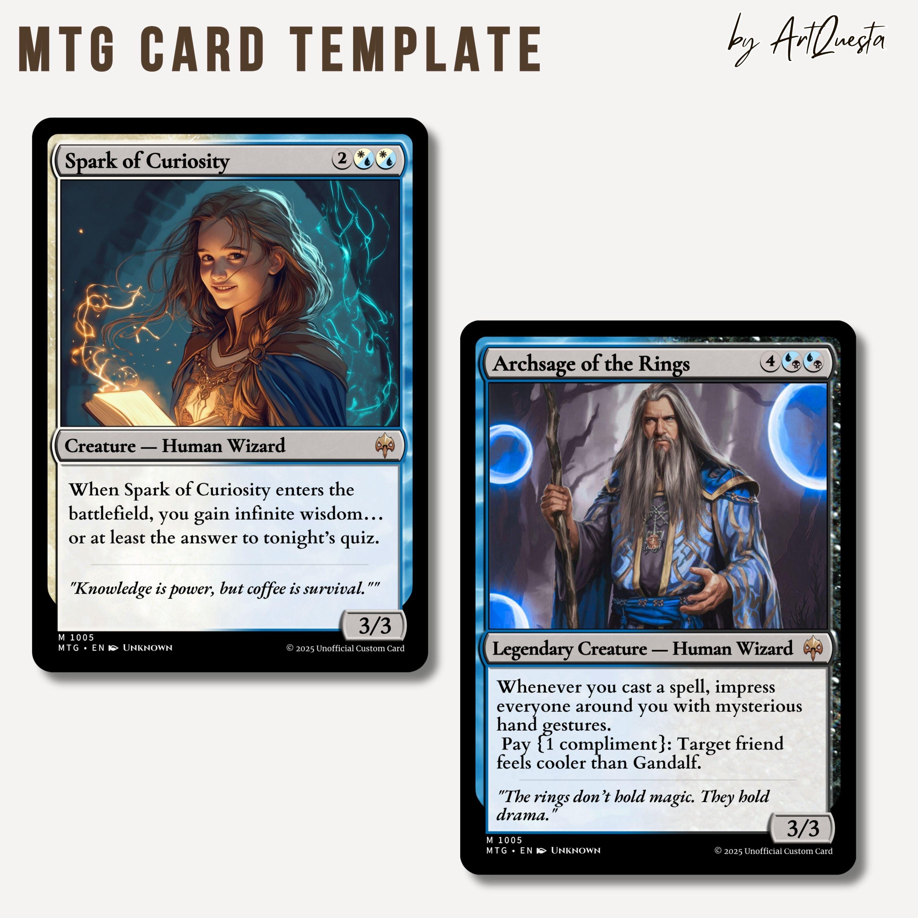 Custom MTG Card Template, Editable Canva Magic Card Creator, Fantasy ...