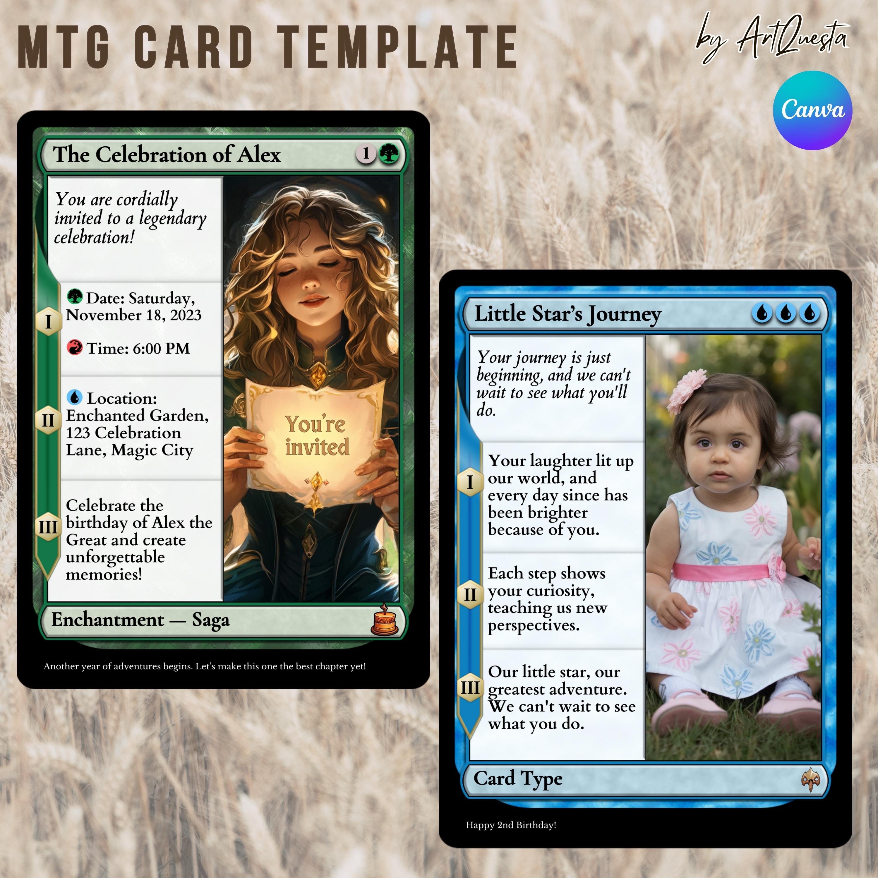 Custom MTG Saga Card Template, Personalized Magic Card, MTG Gift, Unique Design, Gamer Gift, Custom Design, Card, Couples, Canva Template - Etsy Custom MTG Saga Card Template, Personalized Magic Card, MTG Gift, Unique Design, Gamer Gift, Custom Design, Card, Couples, Canva Template - Etsy