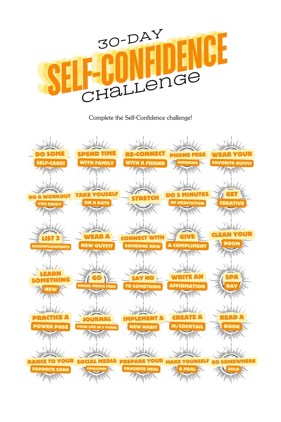 30 Day Self Confidence Challenge - Etsy