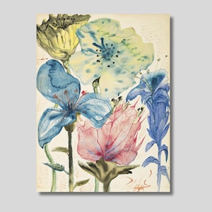 Lienzo decorativo con flores de Salvador Dalí, impresiones artísticas con flores de Dalí, tonos neutros, obras de arte famosas, carteles florales, decoración de moda, regalo de decoración del hogar