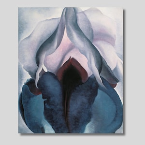 Georgia O'Keeffe Black Iris Kunstdruck: Blumen Leinwand Wandbild