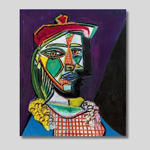 Picasso Marie-Therese Walter Canvas Art: Modern Cubism Portrait