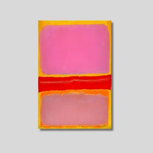 Mark Rothko Pink&Red 1961, Abstract Canvas Print: Modern Art Reproduction