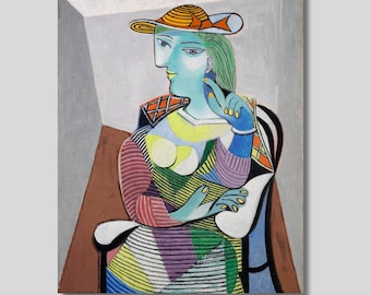 パブロ・ピカソ、マリー・テレーズ・ワルター、リネンキャンバスの油絵