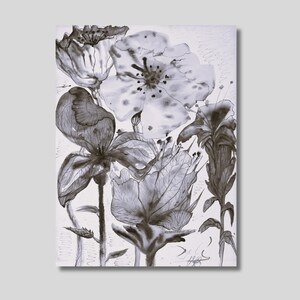 Lienzo decorativo de Salvador Dalí Fleurs, impresión de flores en blanco y negro, arte famoso, tono neutro, póster floral, decoración de moda, idea de regalo