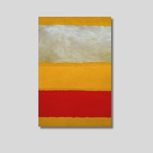 Mark Rothko Abstract Canvas Print: No. 13 (White, Red on Yellow), Modern Wall Art