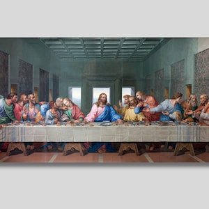 The Last Supper Canvas Wall Art, Last Dinner Wall Art, Leonardo Da Vinci Classical Art, Da Vinci Painting Print, Vintage Art, Gift idea