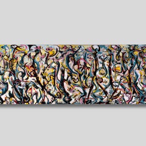 Panoramic Jackson Pollock Mural Canvas Wall Art, Modern Art, Contemporary Art, Abstract Art, Minimalist Art, Home Decor, Trendy Art, Gift