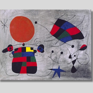Joan Miro &#39;Smile of the Flamboyant Wings&#39; Abstract Art Canvas Print
