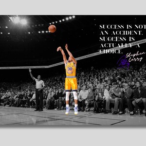 Stephan Curry Zitat Leinwand Wandkunst, Curry Motivationsdruck, GS Krieger Poster, Basketball Fan Geschenk, NBA Wandkunst, GSW, Geschenkidee