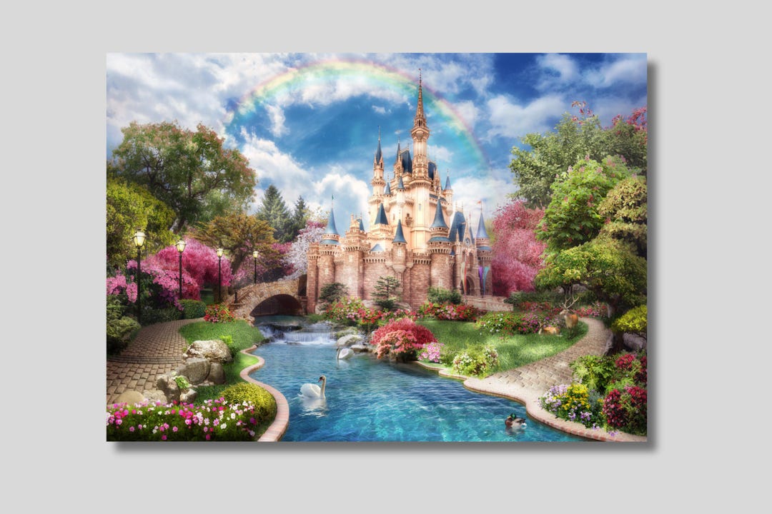 Princess Castle Canvas Art: Fairy Tale Wall Decor - Etsy