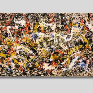 Jackson Pollock Convergence Canvas Art: Abstract Expressionist Print