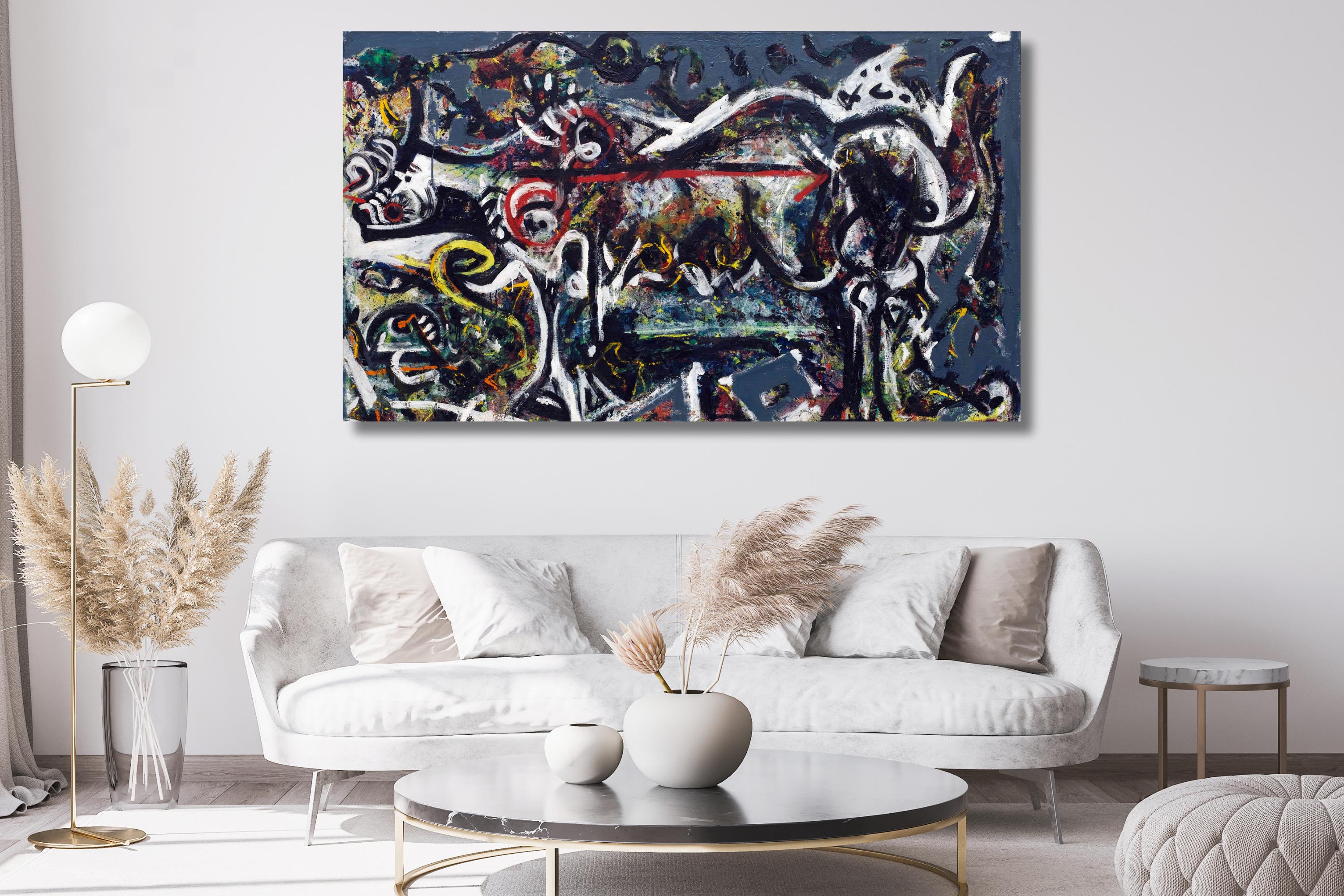 Jackson Pollock 'she Wolf' Canvas Art Print: Abstract