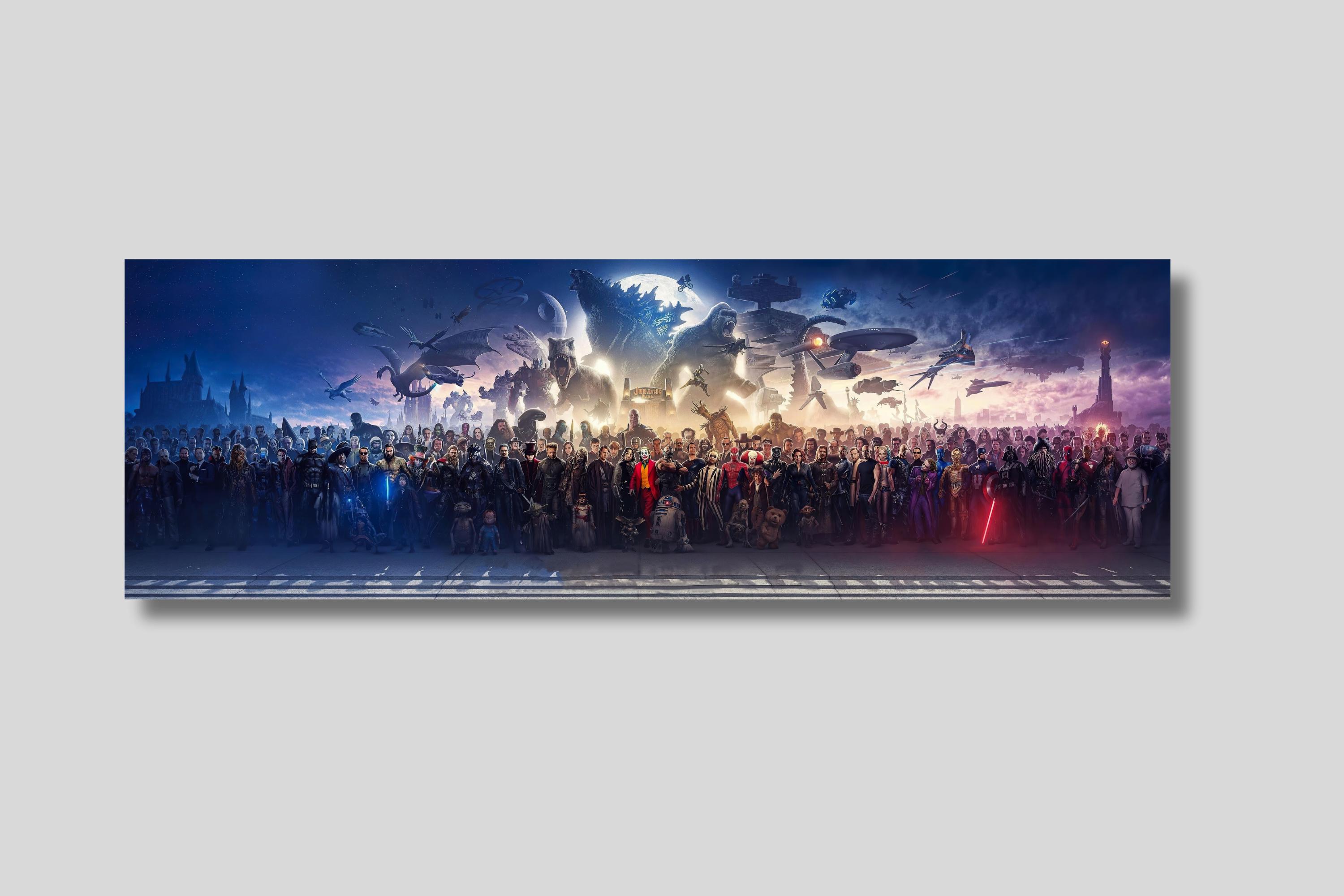 150 Movie Characters Canvas Art: Blockbuster Panorama Print