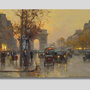 Triporteur Print Art, Edouard Leon Cortes Canvas Wall Art, Paris Art, City Scene, Vintage Decor, Exhibition Poster, Fine Art, Gift idea