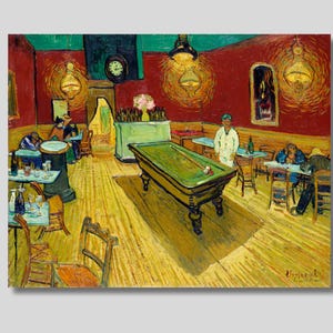 Van Gogh The Night Cafe Canvas Print: Vintage Impressionist Art