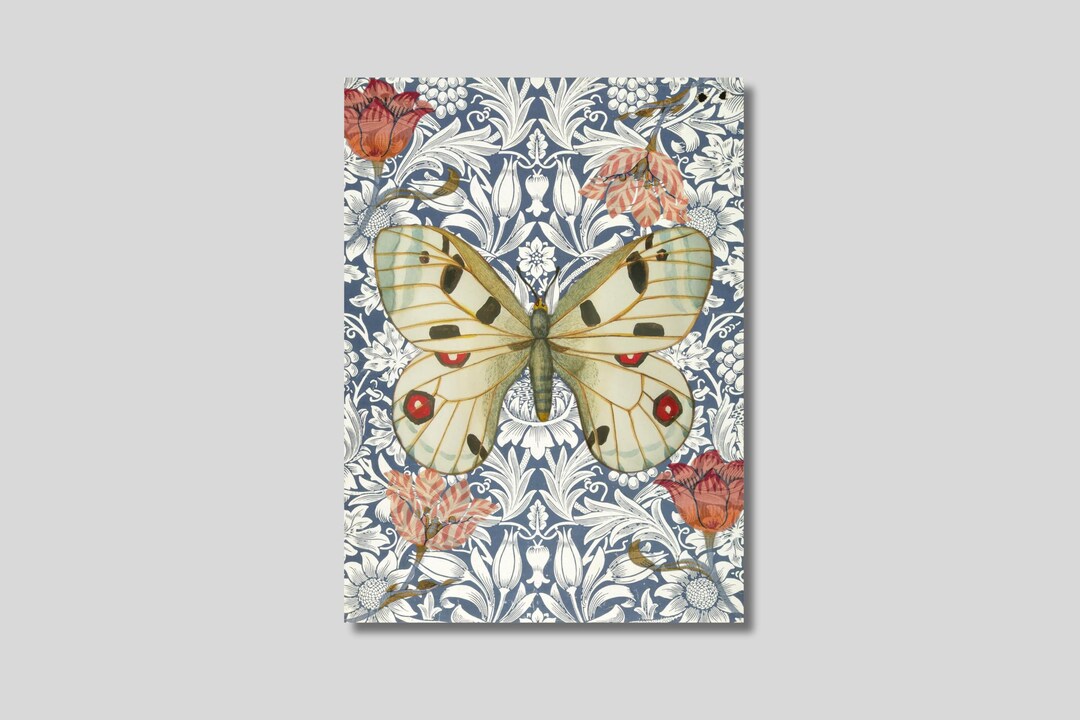 William Morris Butterfly Canvas Wall Art, Butterfly Wall Decor ...
