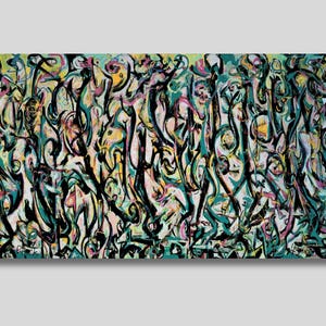 Jackson Pollock Mural Canvas Wall Art: Abstract Expressionist Print