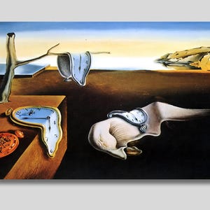 Salvador Dali Leinwanddruck, Die Beharrlichkeit der Erinnerung, Dali Leinwand, Kunst, Surrealismus Kunst, Geschenkidee, Kunstdruck