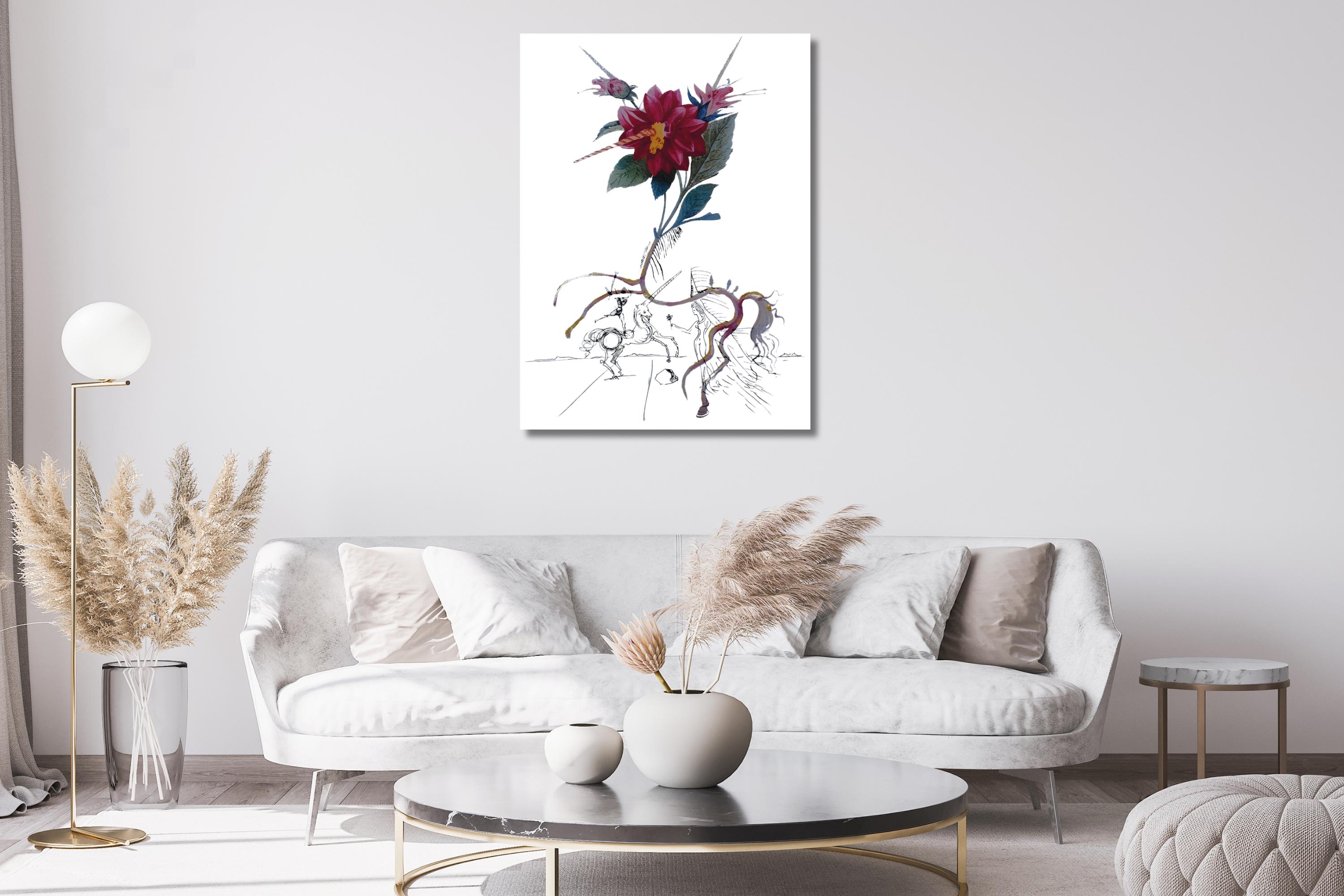 Salvador Dali Dahlia Unicornis Art Print: Surreal Horse Decor - Etsy
