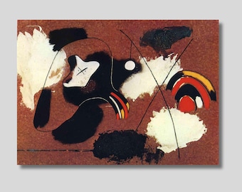 Joan Miro Painting 1936 Canvas Wall Art, Miro Artwork, Exhibition Poster, Abstract Shape, Trendy Wall Decor, Vintage Art, Gift idea