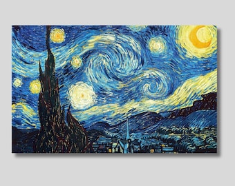 手描きのゴッホ「星月夜」油絵複製画 - Etsy 日本