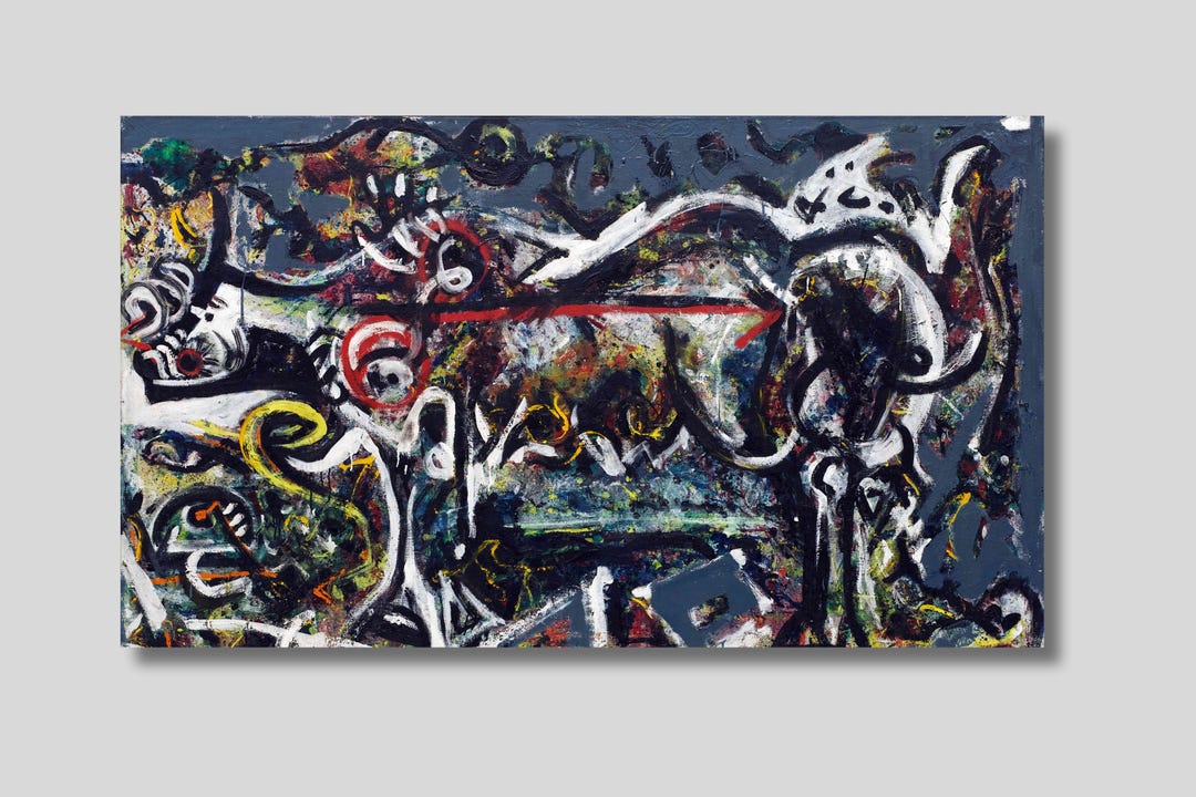 Jackson Pollock 'she Wolf' Canvas Art Print: Abstract