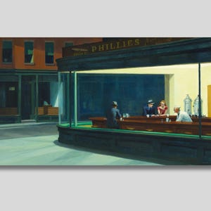 Edward Hopper Nighthawks Canvas Print: American Realism Art