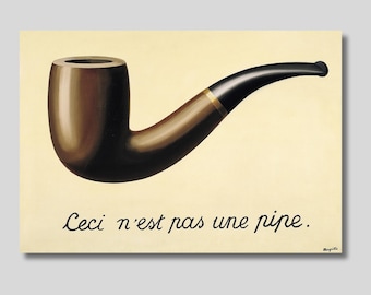 Magritte &#39;Ceci N’est Pas Une Pipe&#39; Canvas Art Print