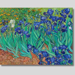 Vincent Van Gogh Iris Leinwand Wandkunst, Blumendekor, Blumen Kunst, impressionistische Landschaft, Vintage Kunst, Ausstellungsplakat, trendiges Dekor