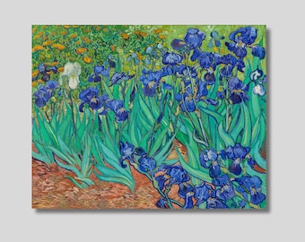 Van Gogh Irises Canvas Print: Vintage Floral Impressionist Art