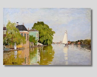 Landscape Near Zaandam - Claude Monet Hand-painted Oil Painting