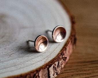 Rose gold filled earrings - post earrings - studs - boucles d'oreilles - rose gold filled