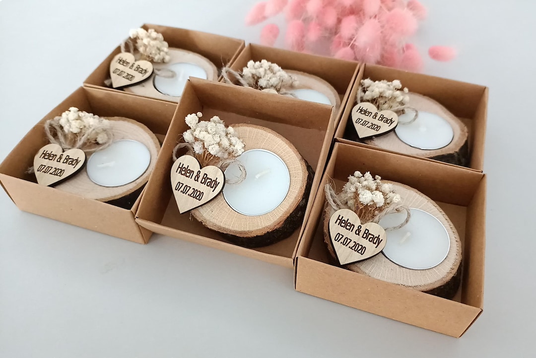50 PCS Wedding Favors for Guests in Bulk | Rustic Wedding Favors ...