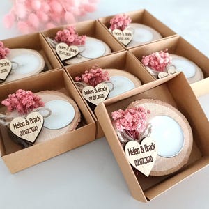 75 PCS Personalized Wooden Tealight Holder,Wedding Favors for Guest in Bulk,Rustic Wedding Favors,Bridal Shower Favors,Candle Wedding Gifts