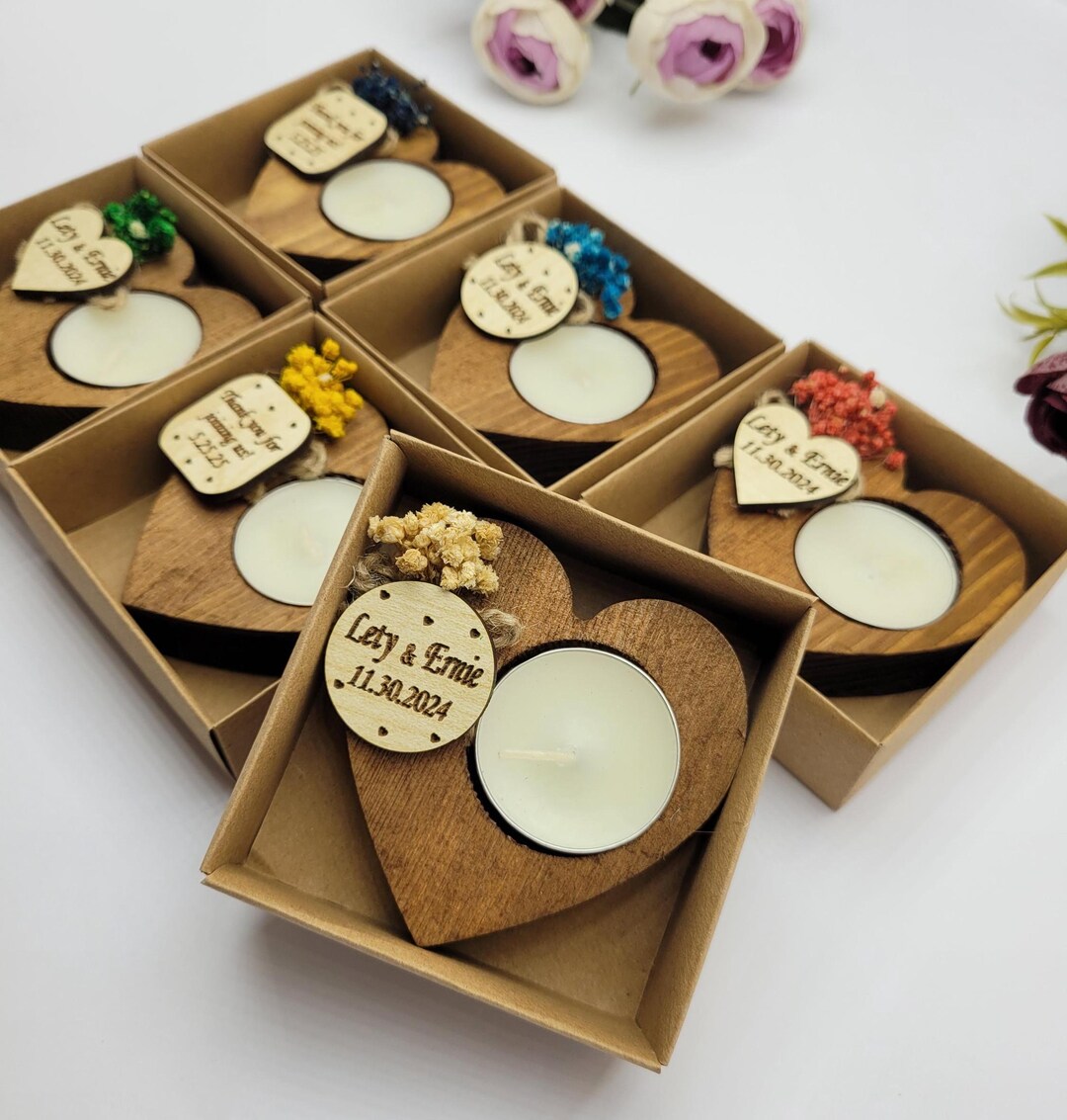 Personalized Candle Wedding Favor • Wedding Favors for Guests in Bulk ...