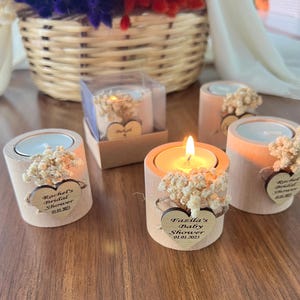 50 pcs Personalized Candle Wedding Favor, Wedding Favors for Guests in Bulk, Wedding Gifts for Guests, Rustic Wedding, Bridal Shower Favors