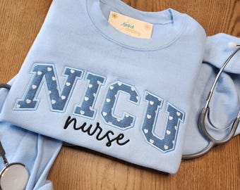 Nicu Nurse Gift Appreciation Sweatshirt Healthcare Worker Hospital Apparel Nursing Team Neonatal Intensive Care Pullover Medical Staff Thank