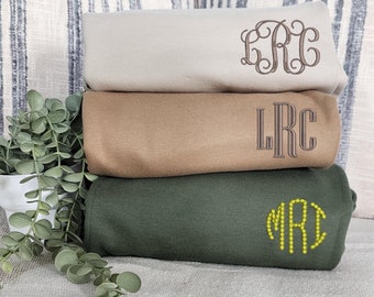 Custom Monogram Sweatshirt Personalized Crewneck Embroidered Gift Monogrammed Custom Embroidered Sweater Personalized Christmas Gift