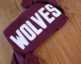 Custom Team Shirt Game Day School Spirit Varsity Applique Embroidered Crewneck Personalized College Graduation Gift Custom Mascot University