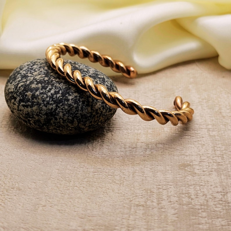 Handcrafted Twisted Copper Bracelet for Men and Women Anniversary Gift