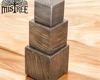 Handcrafted Damascus Steel Cube, Handmade and Hand Forged Damascus Steel Square Cubic, Perfect Paper Weight and Decoration, 30MM 40MM 50MM