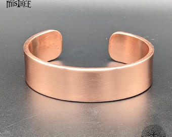 Handcrafted Pure Copper Bangle Bracelet: Bold, Thick, Unisex Jewelry