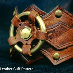 Leather Cuff PDF Pattern / western leather Bracelet Pattern /