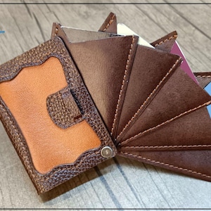 Patron de porte-cartes Ailes de dragon / Patron de porte-cartes en cuir / Patron pdf de portefeuille