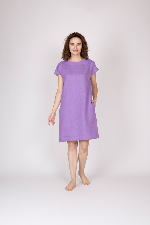 dkny linen maxi dress LINEN-BLEND TIE BACK MAXI DRESS main image 0