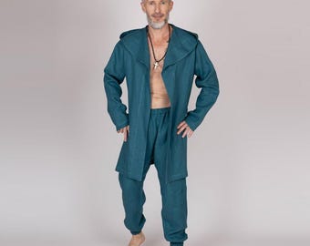 Belgian Linen Men's Tracksuit - Coat & Pants Set - Streetwear Outfit - Hoodie Sets - 30 Colors