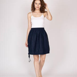 Belgian linen skirt. 30 colors. All sizes. - Above knee skirt. Midi skirts linen. High waist skirt. A line linen skirt. Linen skirt ties.