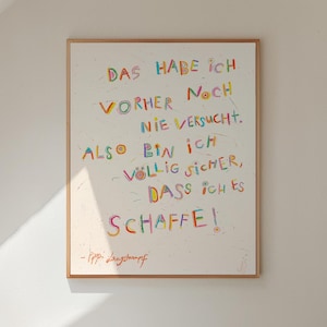 Pippi Langstrumpf Poster Kinderzimmer I Geschenk zur Einschulung I Kunstdruck eines handgemalten Originals | Motivierender Art Print