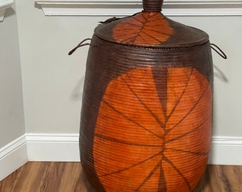 Laundry hamper decorative baskets handmade baskets African baskets home decor organic home decor neutral home decor neutral bedroom